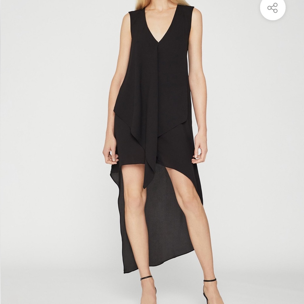 BCBGMAXAZRIA Tara Cascade Ruffle Dress in Black